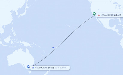 Direct (non-stop) flights from Los Angeles to Melbourne - schedules -  FlightsFrom.com